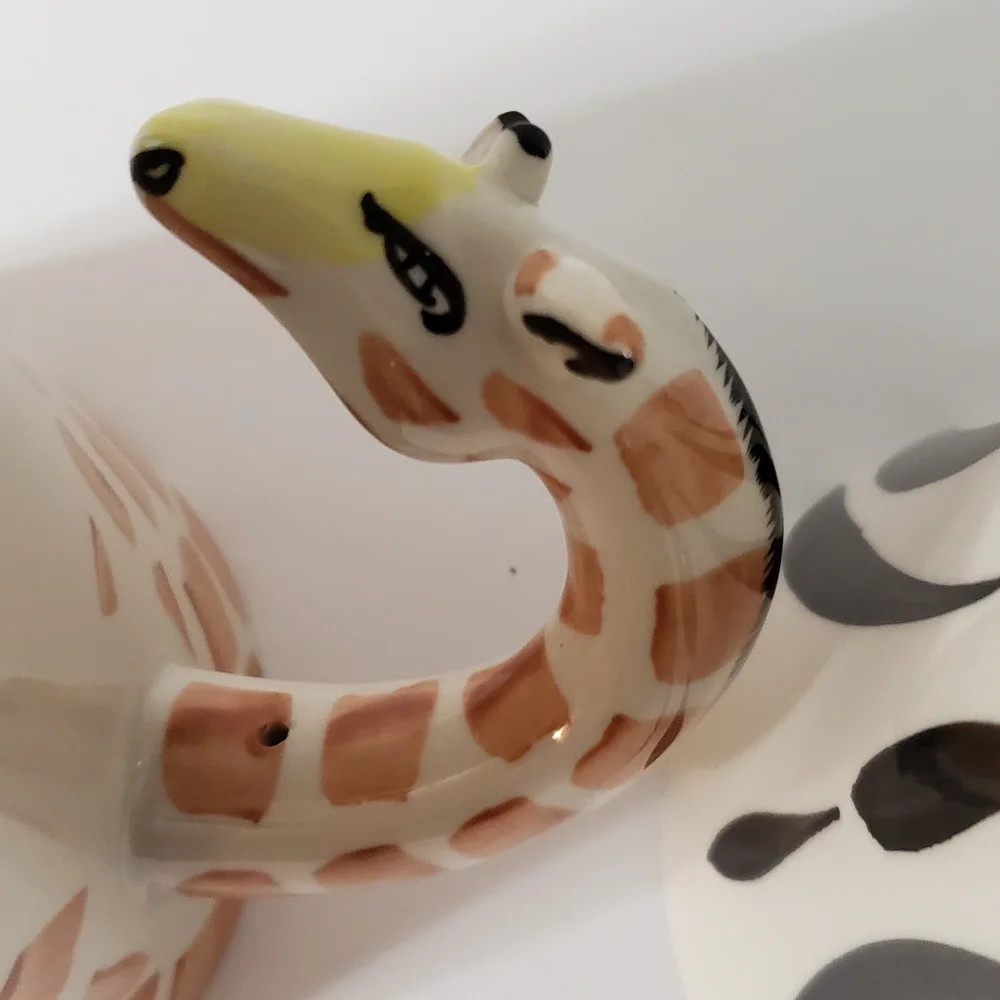 Pier 1 Imports Zebra and Giraffe Mugs